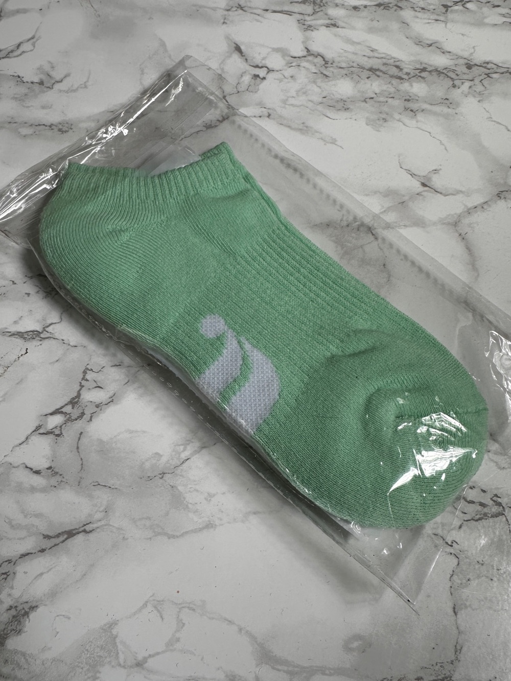 Fabletics Mint Green Low-Cut Athletic Socks with White Accent